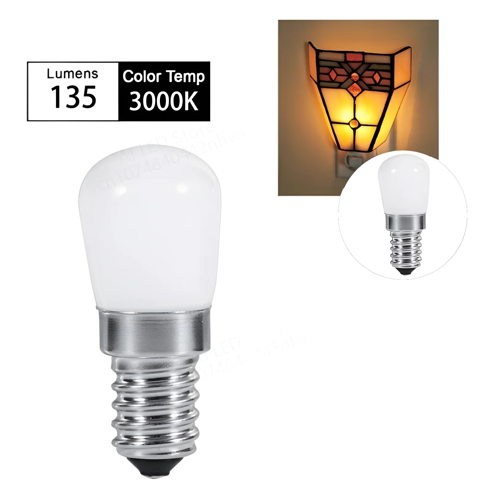 4/2pcs LED Light Bulbs E14 E12 220V Refrigerator Lamp Mini Night Light Outdoor Sensor Lights Refrige Display Cabinet Smart Lamps