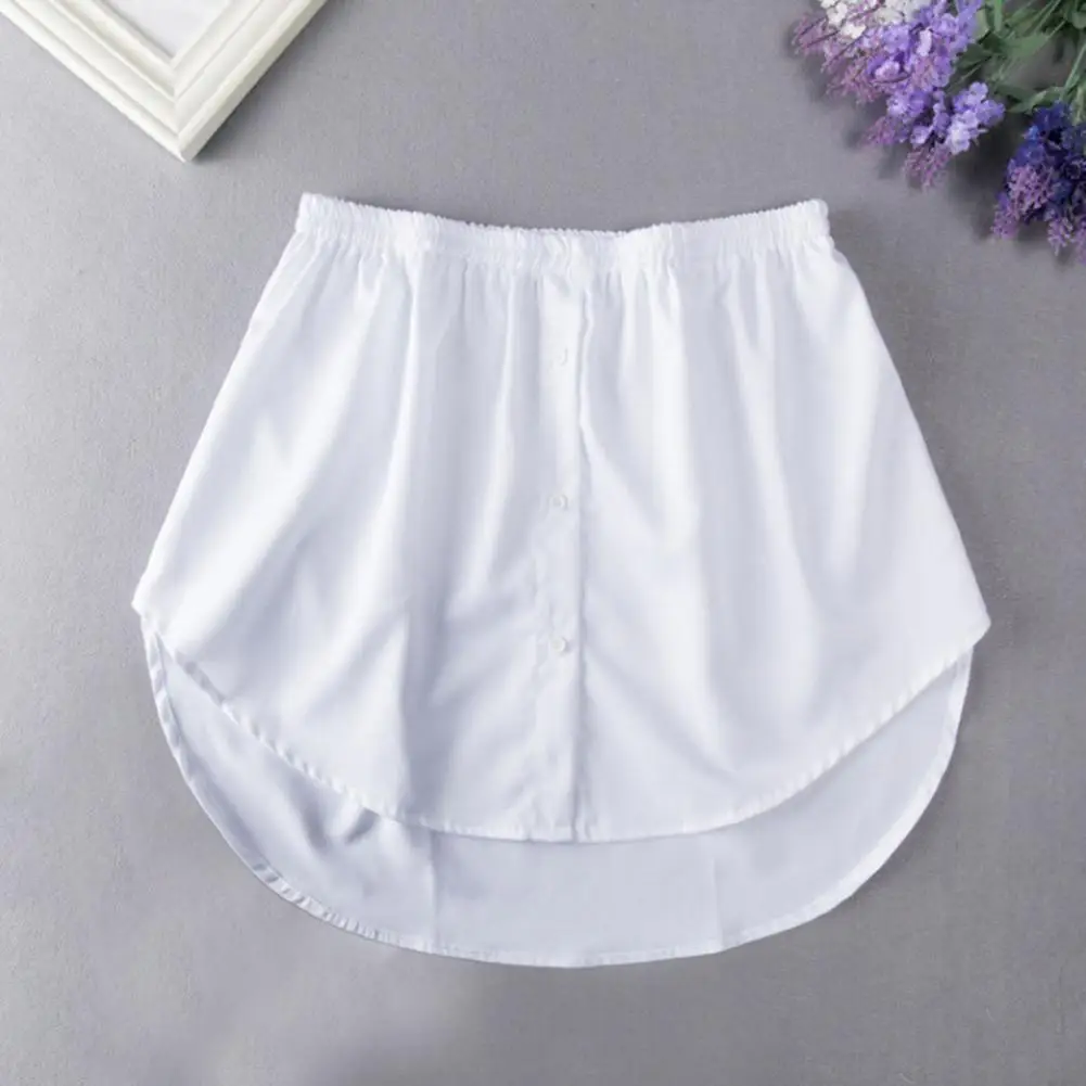 Korean Style Bottom Skirt Black white Fake Hem Spring Shirt Skirt Women Casual Irregular Underskirt Fake Shirt Buttock Skirts