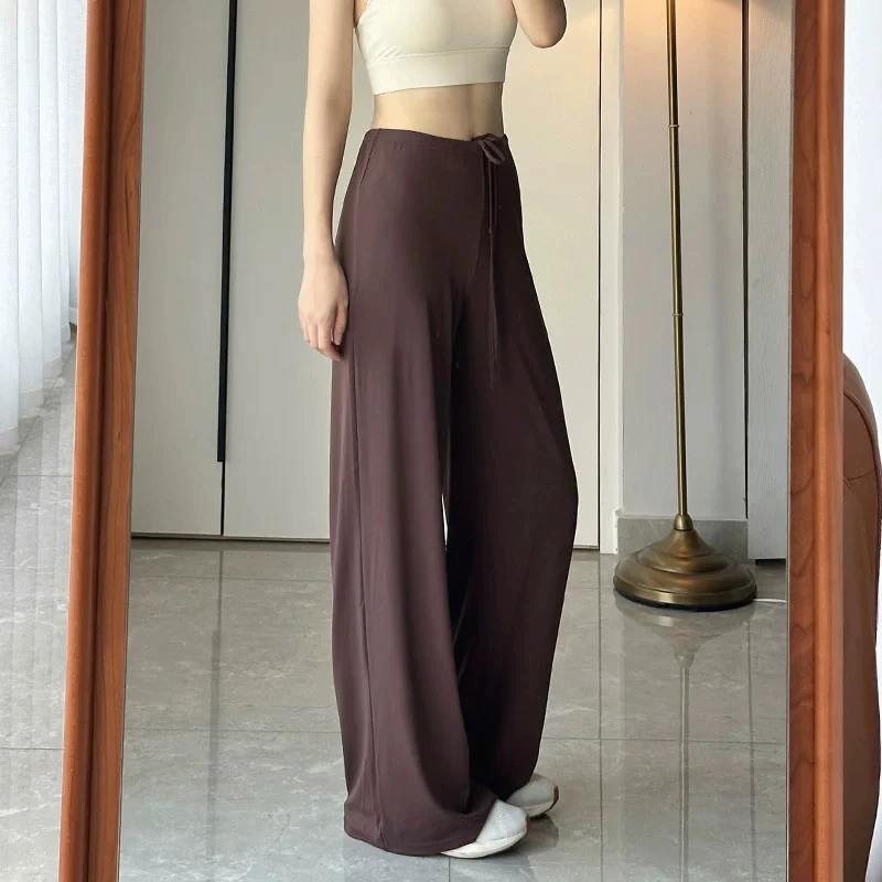 Ctenkevet Women's High Waist Wide-Leg Yoga Joggers, Casual Baggy Straight Sweatpants, Tracksuit Bottoms for Autumn Outdoor Wear view 3