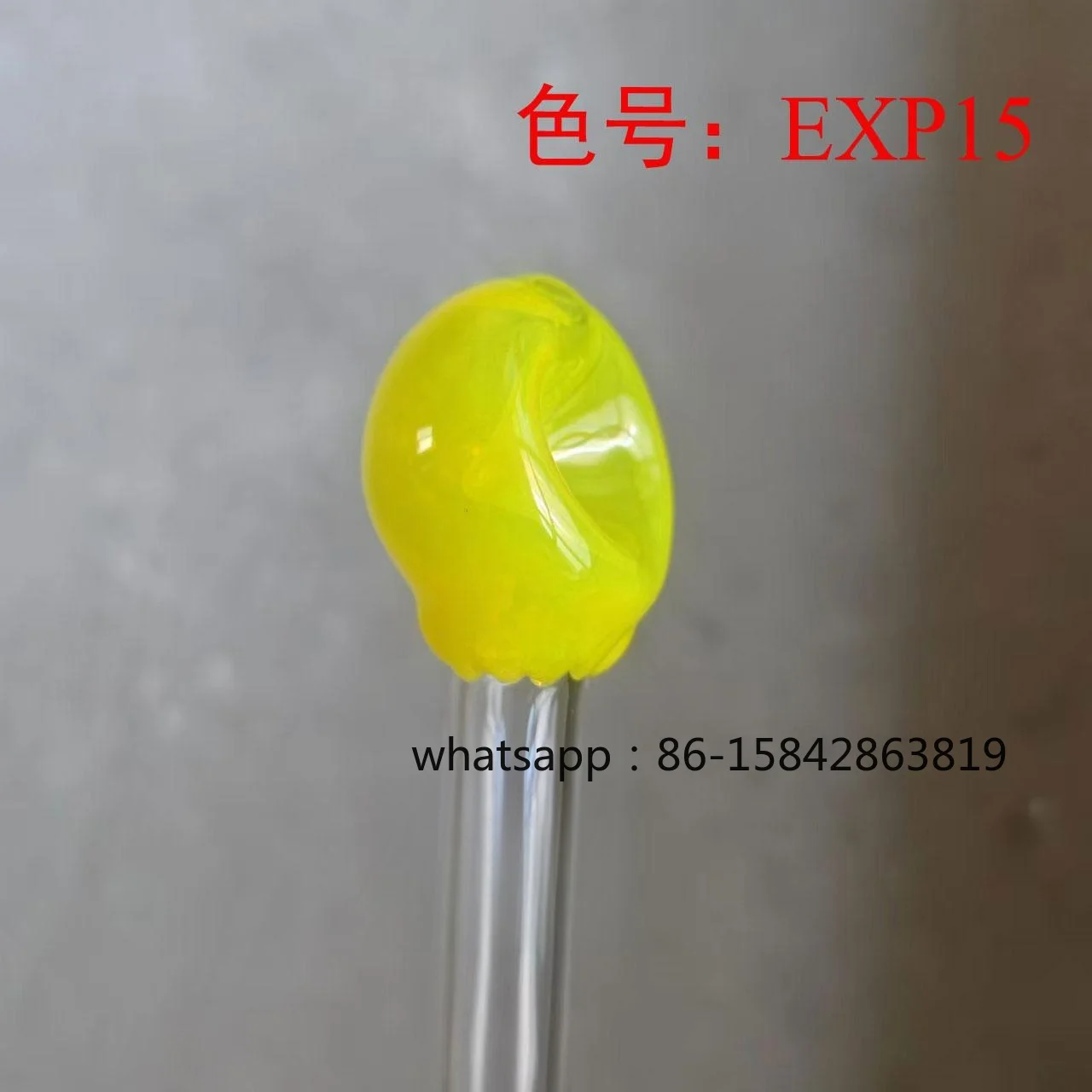 EXP15 Lemon Yellow Borosilicate Glass Rod, Lampwork Colored Glass Stick for DIY Handmade Craft