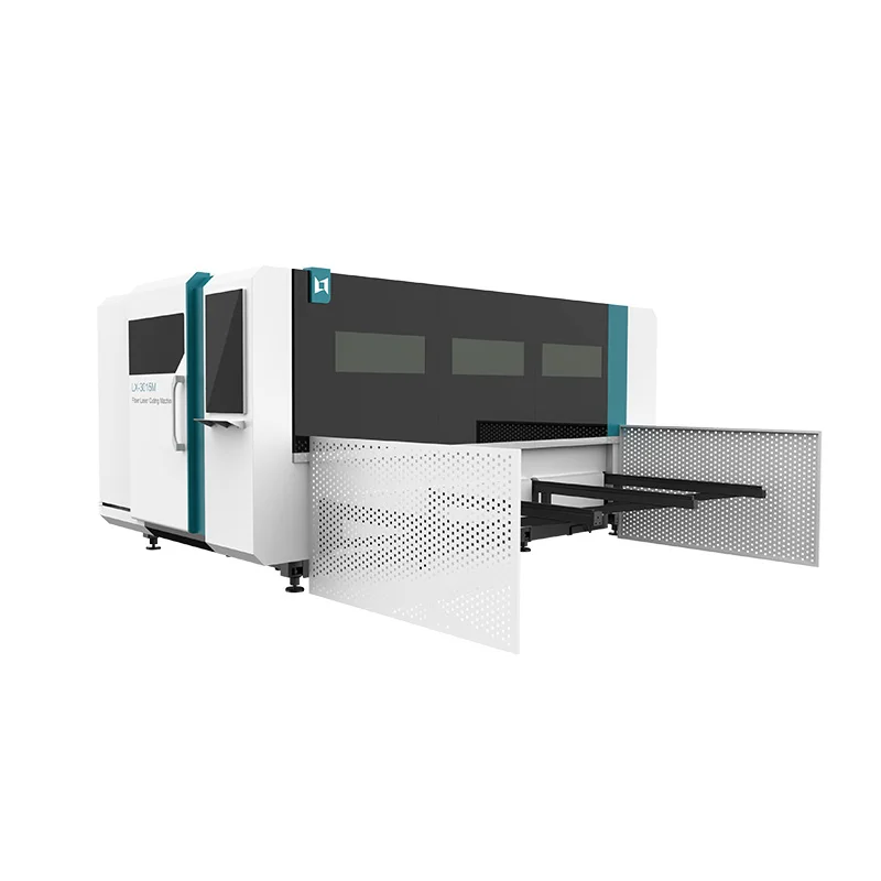 Laser cutting machine LX3015M cutting carbon steel stainless steel fully enclosed pull-out table MAX Raycus 1500W 3000W