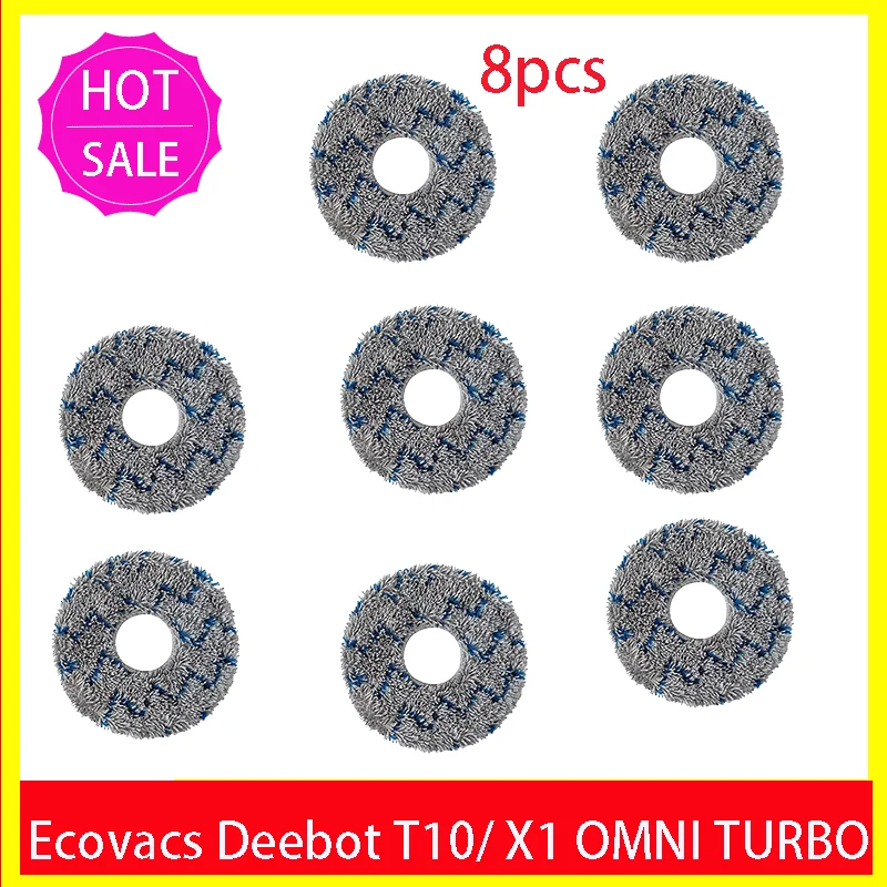 Ecovacs Deebot X1 OMNI / T10 OMNI Robotstofzuiger Reserveonderdelen, rubber / zijborstel, deksel, Hepa-filter, dweildoek, stofzak