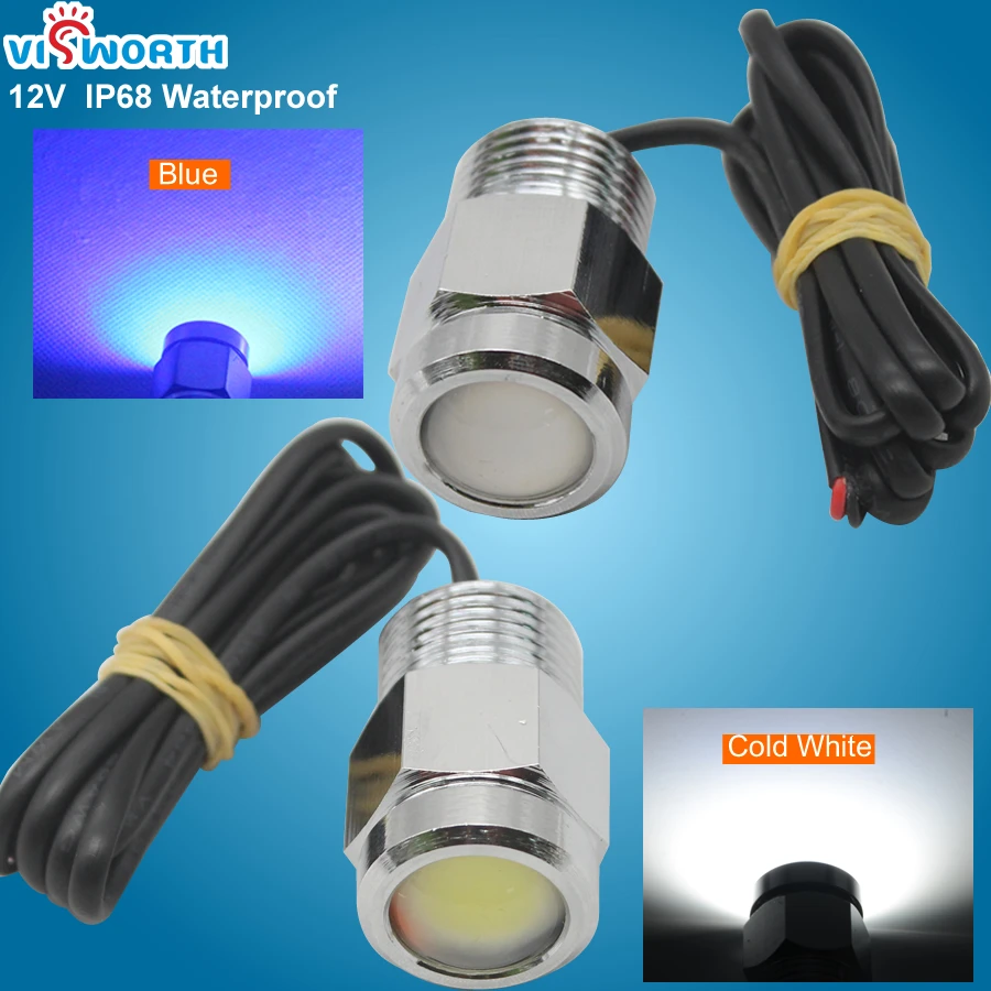 

12 Вт COB светодиодный светильник для яхты IP68 водонепроницаемый 12 В 0,9 метра провод подводный морской свет для безопасности ночного парусного спорта яхты