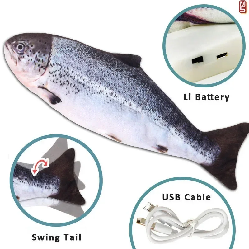 Elektryczna zabawka rybka dla dzieci Huśtająca zabawka wspomagająca sen Interaktywna rozrywka pukanie Wygodna i zabawna do przenoszenia