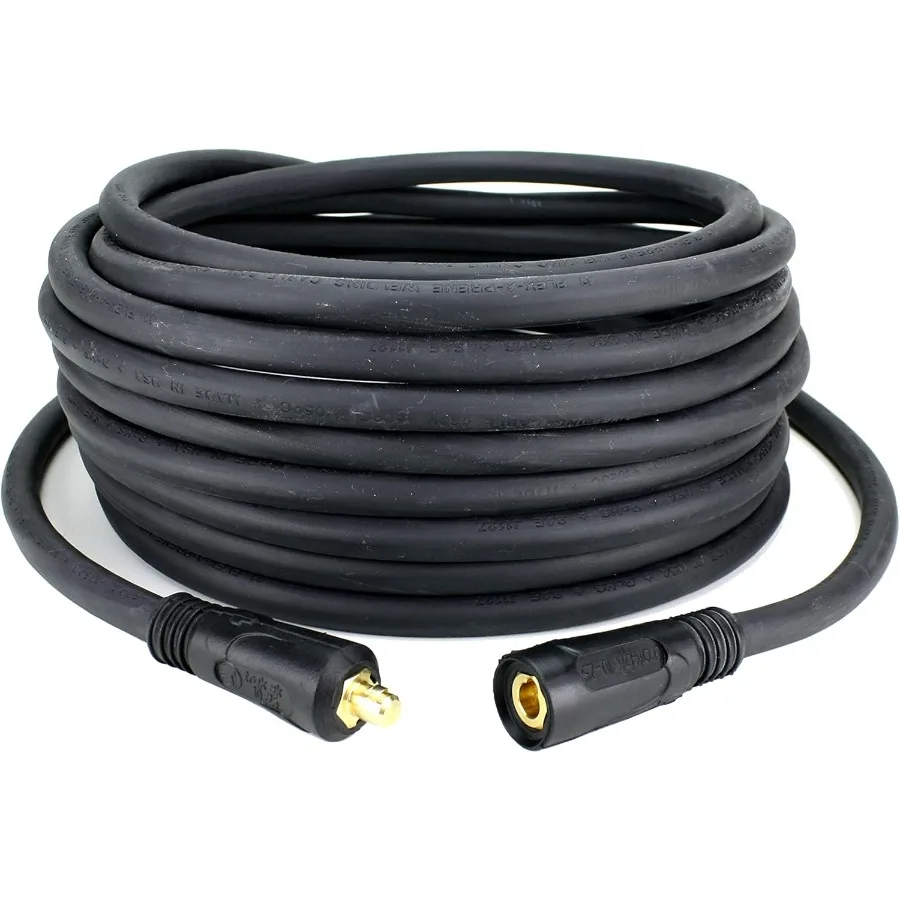 

150 Amp Welding Lead Extension with Dinse 1025 Male Female Connectors for HeavyDuty Industrial and Automotive Repair Applicatio