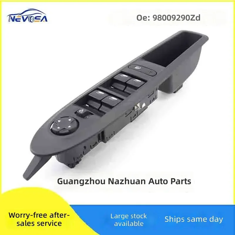 For Peugeot Citroen Electric Window Lift Switch Glass Lifter Control Button with Folding Function 98009290ZD Auto Parts