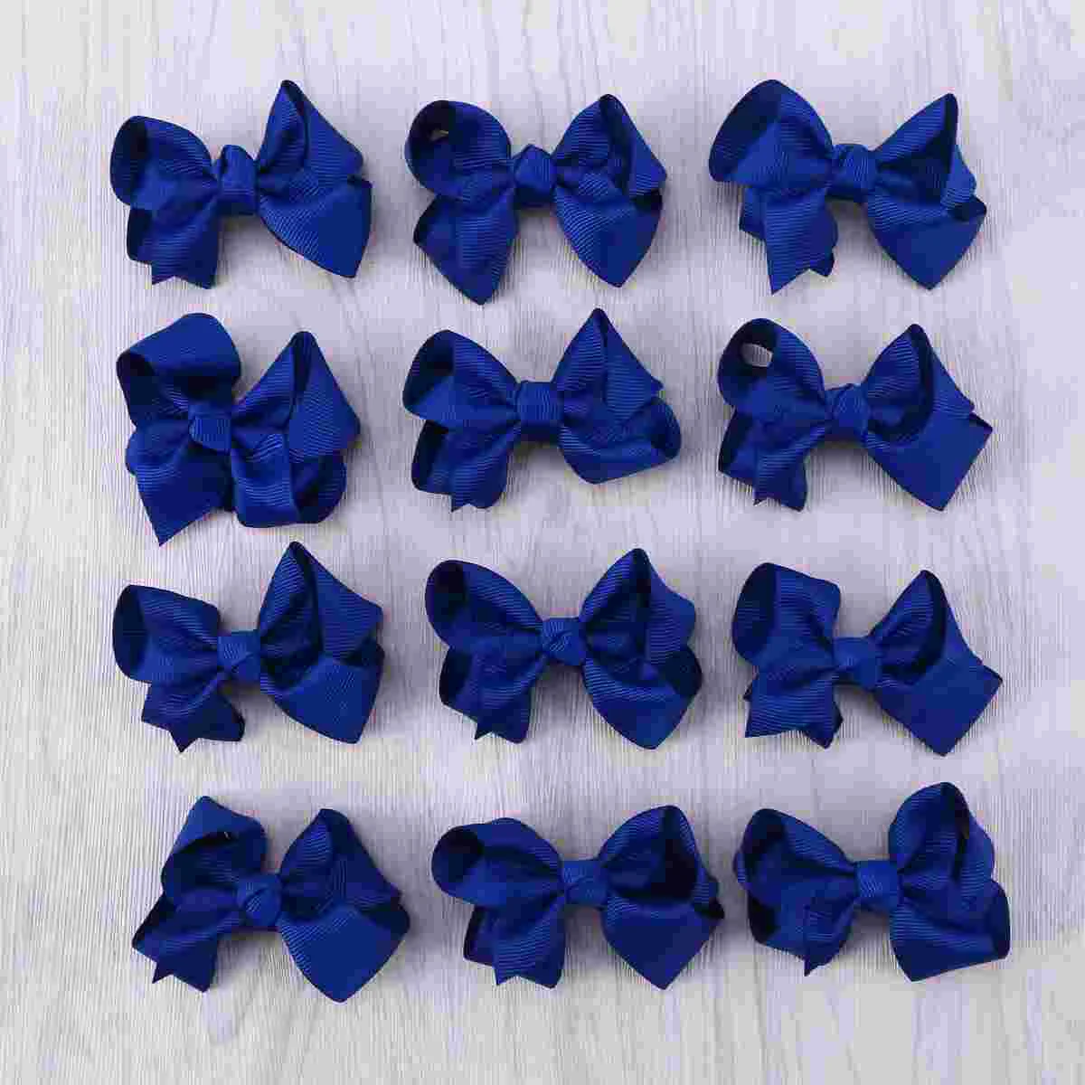 Bow Hair Barrettes Alligator Clips Hair Bow Bowknot Hair Clips French Hair Bow Clip Hair Accessories for Toddler Girl Blue