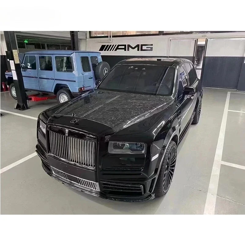 ألياف الكربون + مادة الألياف الزجاجية تحديث كولينان مانسي نمط الجبهة المصد الخلفي هود ل رولز رويس كولينان طقم الجسم