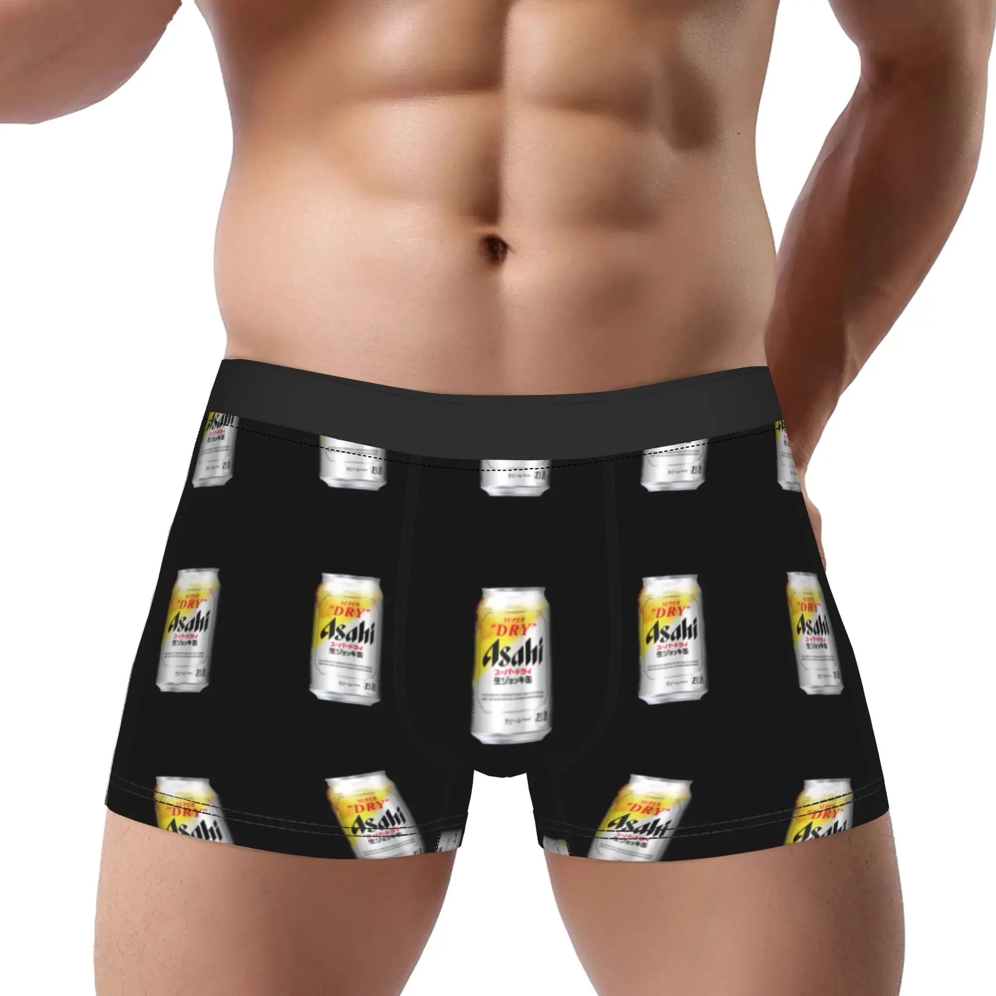 aAsahi Super Dry Can  aAsahi Underpants Homme Panties Men's Underwear Print Shorts Boxer Briefs