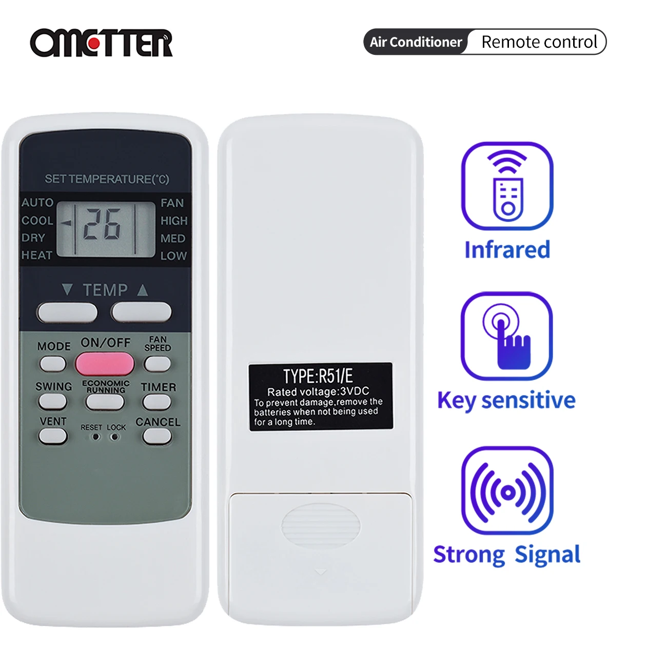 New Universal Air Conditioner Remote Control Controller for R51M R51/E R51E R51/CE R51M/CE R51D/E R51M/BGE Fast Delivery