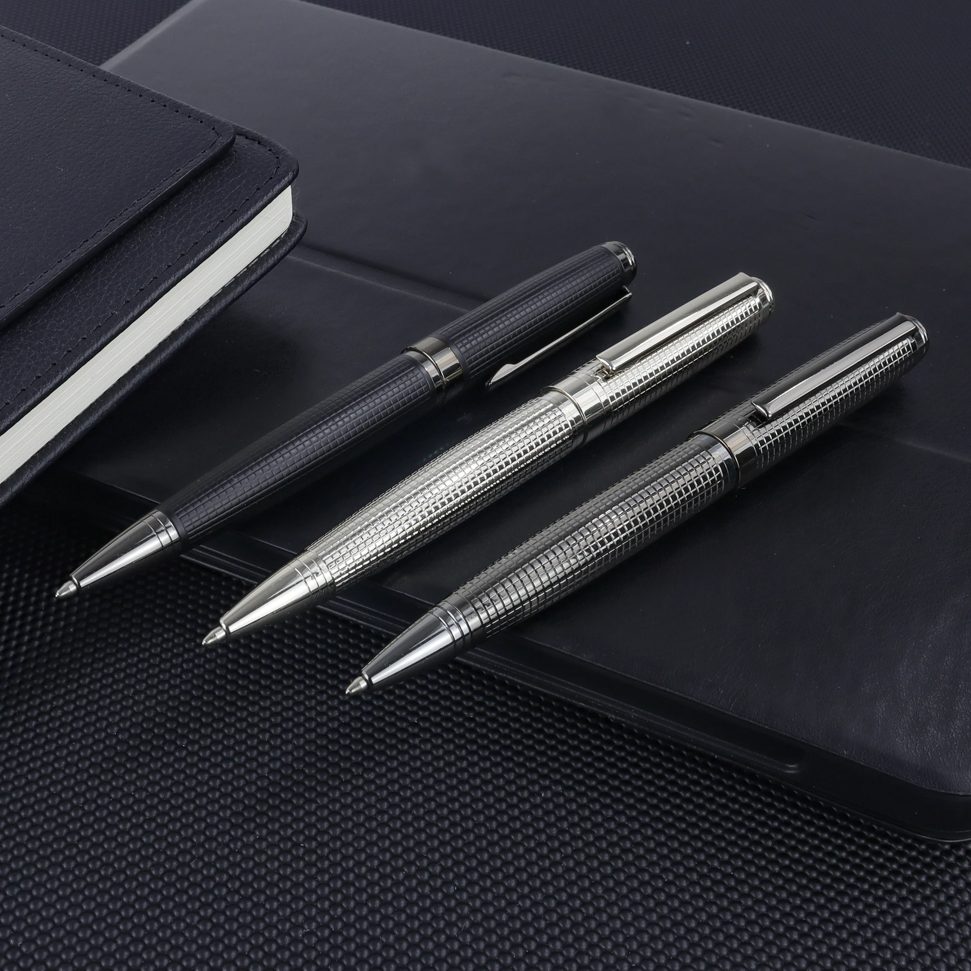 1Set Luxury Ballpoint Pen Set 701 Series - Elegant Choice for Business and Gifting-Free Pen Case-Black Ink