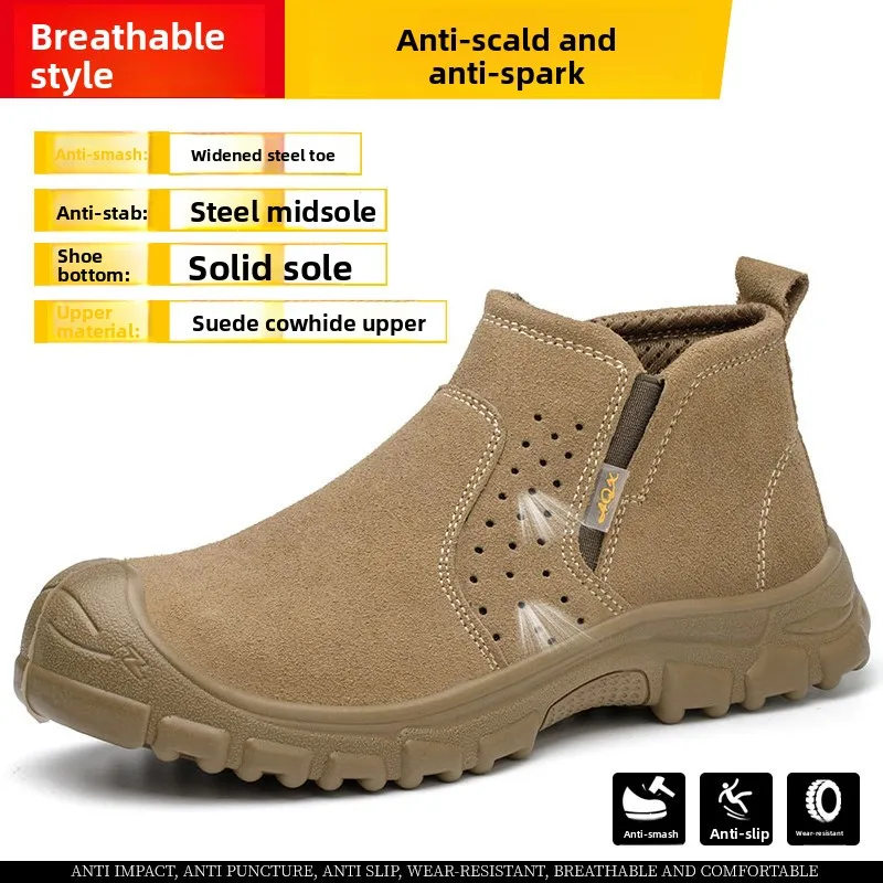Picture 5: Men's Protective Shoes, Anti Smashing and Anti Stab Welding Shoes, Work Shoes, Wear-Resistant and Genuine Safety Shoes