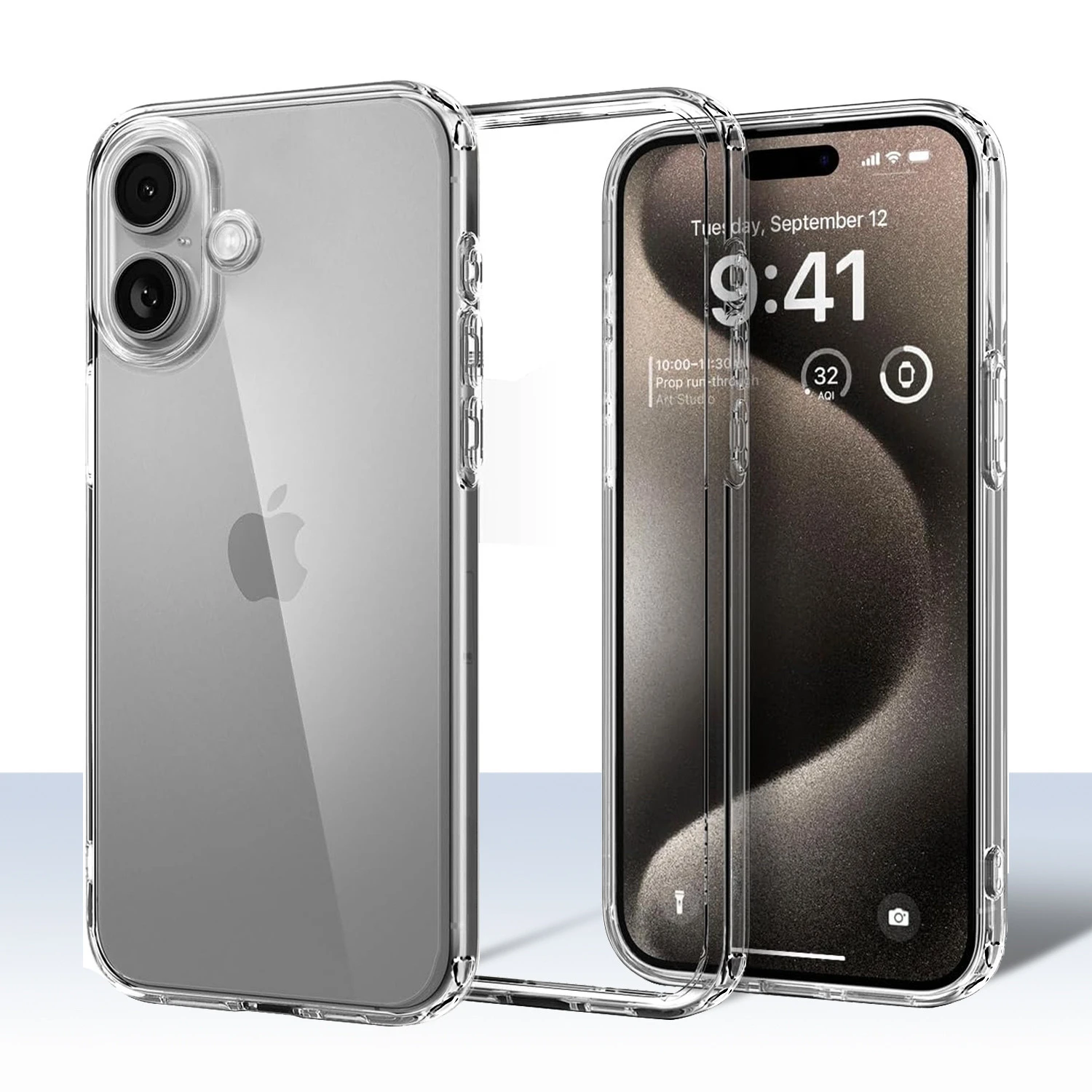 Transparente Gummi-Gel-Silikon-TPU-Hülle für iPhone 16 15 14 Plus 13 12 Mini 11 Pro X XR XS Max Soft Clear Crystal Cover Capa