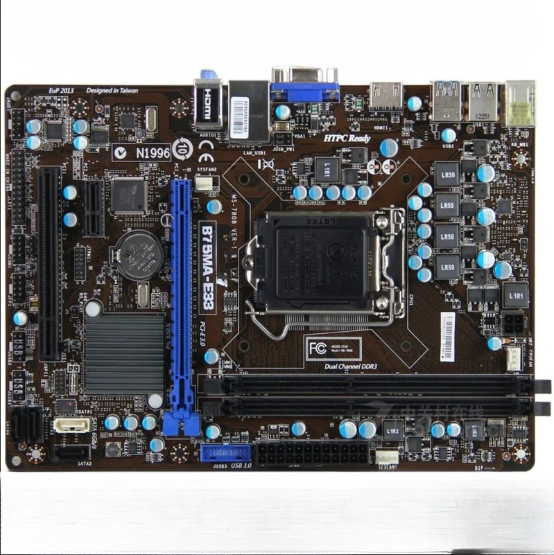 

For MSI B75MA-E33/E31/IE35 B75MA-P45 Main Board 1155 Pins USB3.0 SATA3