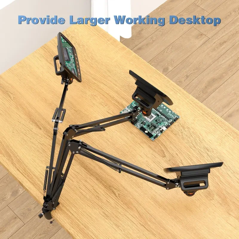 Digital Microscope Arm Stand,Adjustable Metal Bracket Coin Microscope Mount Compatible with DM9 MS2 DM4 MS1 MS3