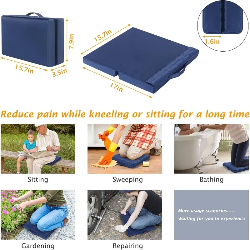 Patented Garden Kneeler and Seat Heavy Duty  with 2 Tool Store Pouches, Nice for Mother Father Gardeners