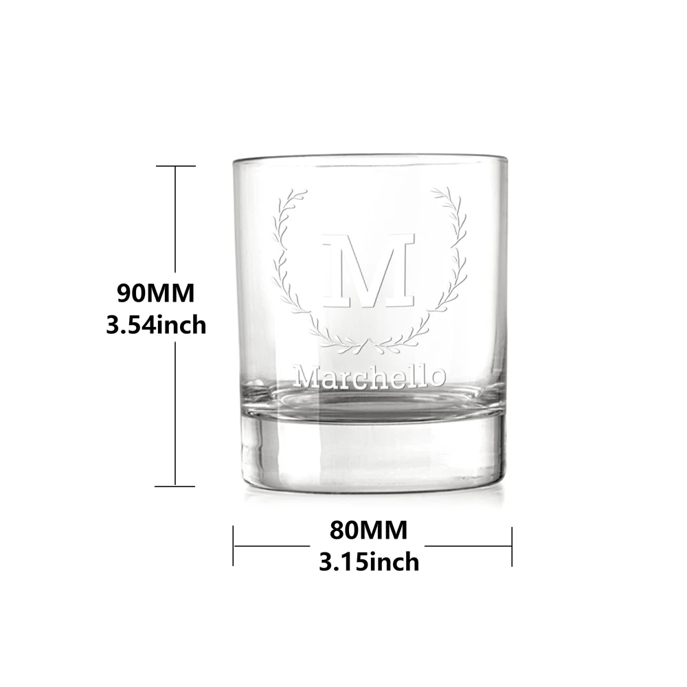 Bicchiere da whisky personalizzato regali personalizzati per uomo nome inciso tazza da Cocktail Idea regalo per papà padre fratello figlio adulto