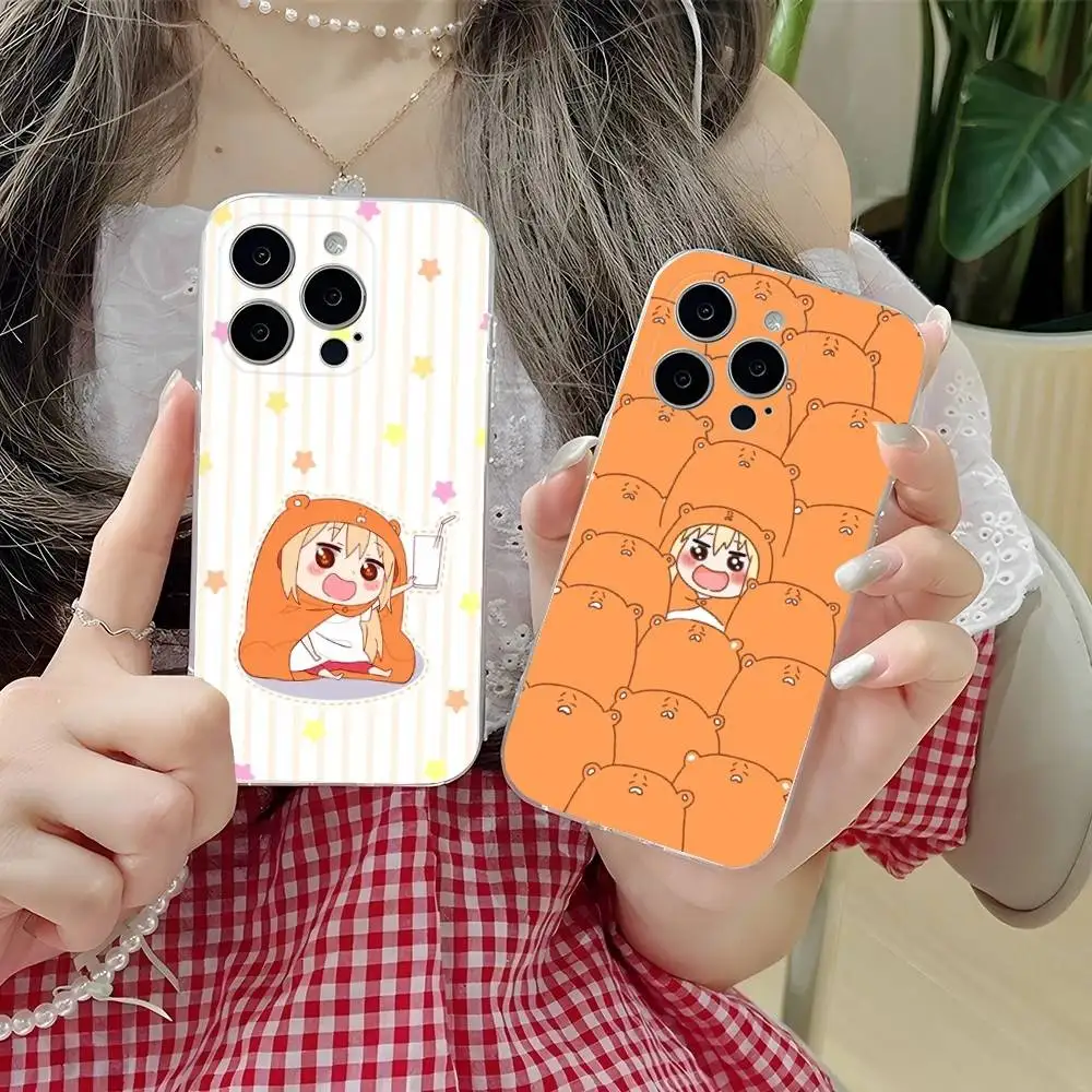

Cute U-Umaru-chan Phone Case For iPhone 16,15,14,13,12,11 Plus,Pro,Max,XR,XS,Plus,E,SE4,Mini Transparent Soft Cover