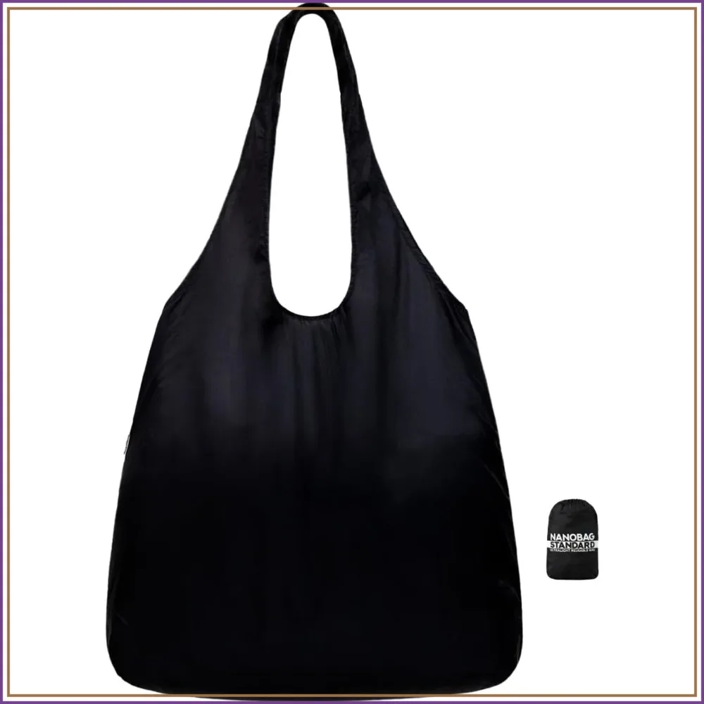 Ultralight Foldable Tote, Reusable Grocery & Travel Bag, Packable Collapsible Compact Market Essential