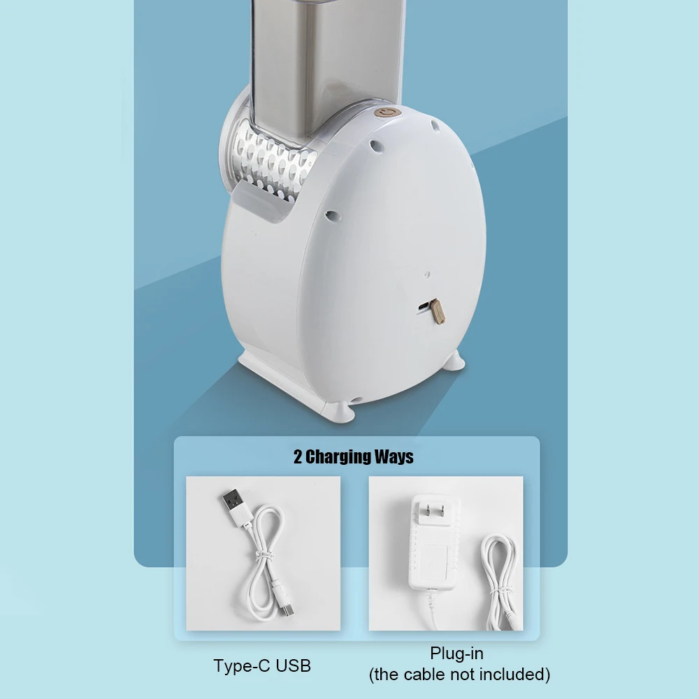 Aoresac Electric Cheese Grater Shredder Type-C Charging One-Touch Control Cordless Rotary Automatic Electric Slicer Shredder