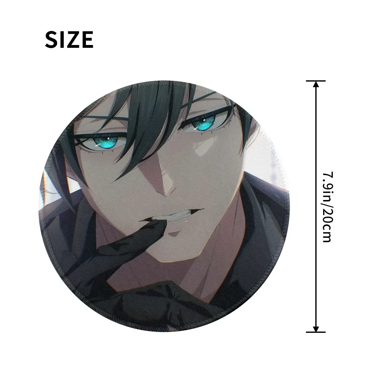 Itoshi Rin Anime Blue Lock Round Mouse Pad Computer Keyboard Mouse Mat Gaming PC Desk Mat Office Accessories Table Mats