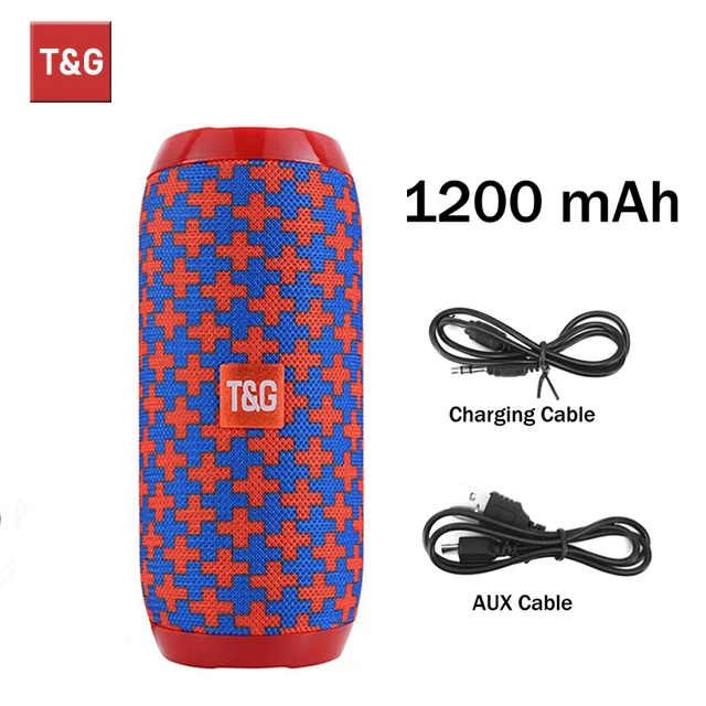 T&G TG117 Bluetooth-Lautsprecher, tragbare kabellose Soundbox, Outdoor-Lautsprecher, wasserdicht, Stereo-Surround, unterstützt TF-Radio 8