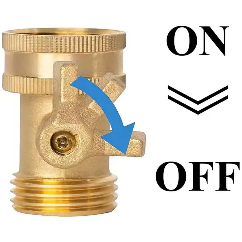 

3/4" Garden Hose Shutoff Valve Brass Water Hose Faucet Connector For Garden Watering Coupler Joint Connect Repair Shut Off Valve