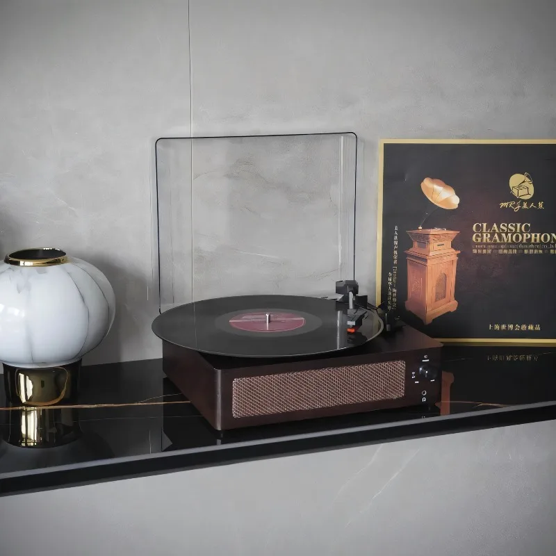 Vinyl record turntable machine retro phonograph living room European bluetooth speaker audio ornament wedding gift