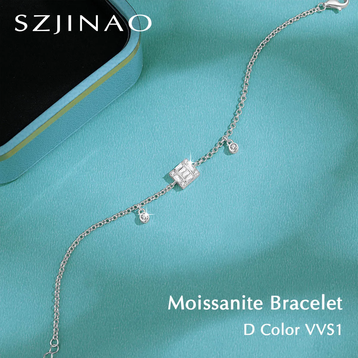 

Полный GRA браслет из муассанита для женщин с покрытием из серебра 18 карат s925, регулируемые лабораторные браслеты-цепочки с бриллиантами, изысканные ювелирные изделия