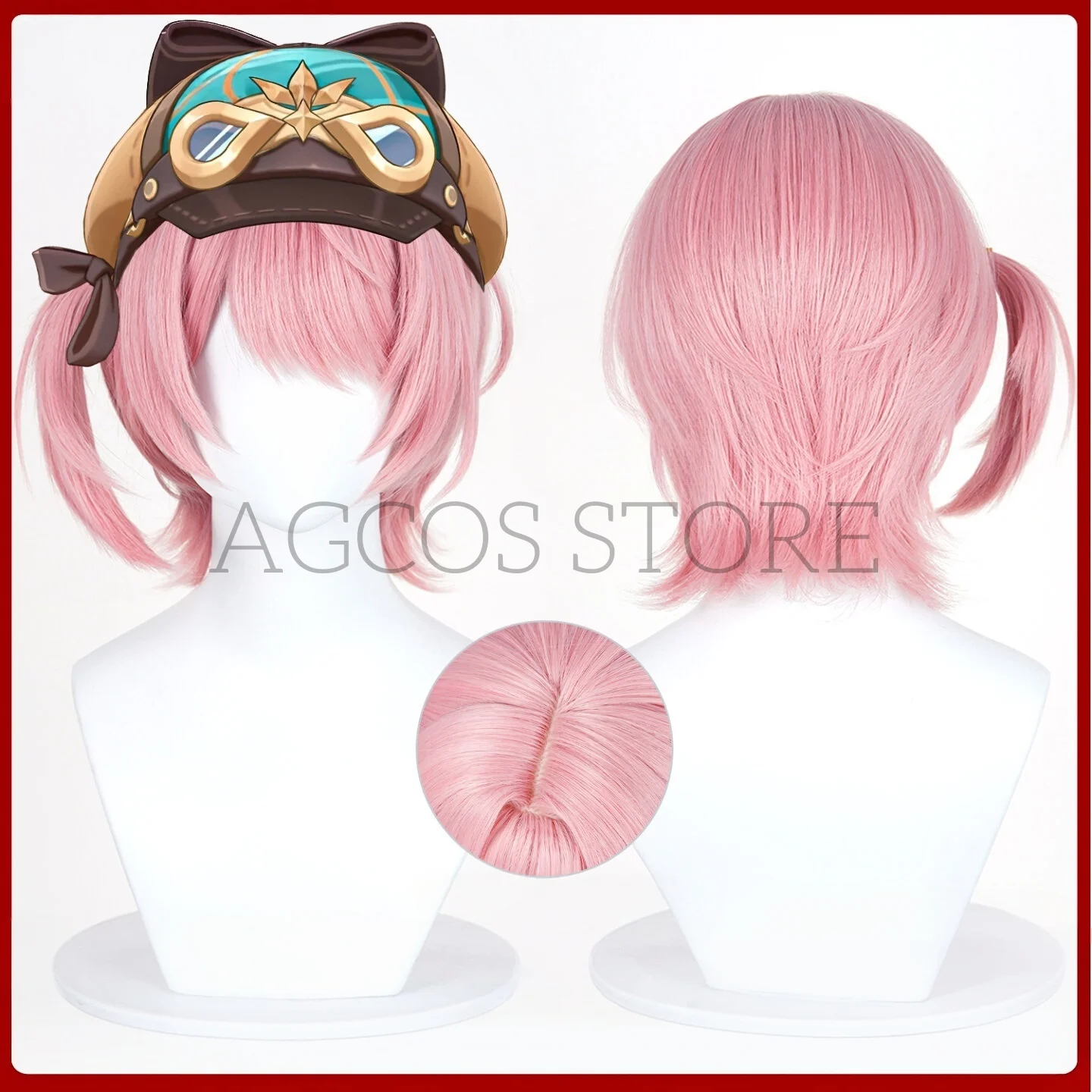 AGCOS Genshin Impact Charlotte Cosplay Wig Game Genshin Impact Hair Cosplay Wigs