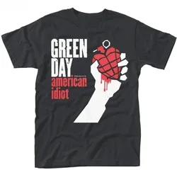 100% cotton summer brand tshirt Green Day ' AMERICAN IDIOT ALBUM COVER T-SHIRT - Nuevo y Oficial men t-shirts 2024 New tees ﻿