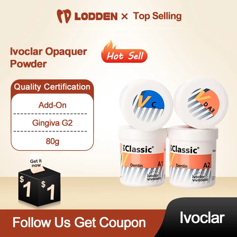 Ivoclar IPS Classic Opaquer Powder 80g Dental Porcelain Ceramic Powder Dental Materials Add-On Powder CP Gingiva G2