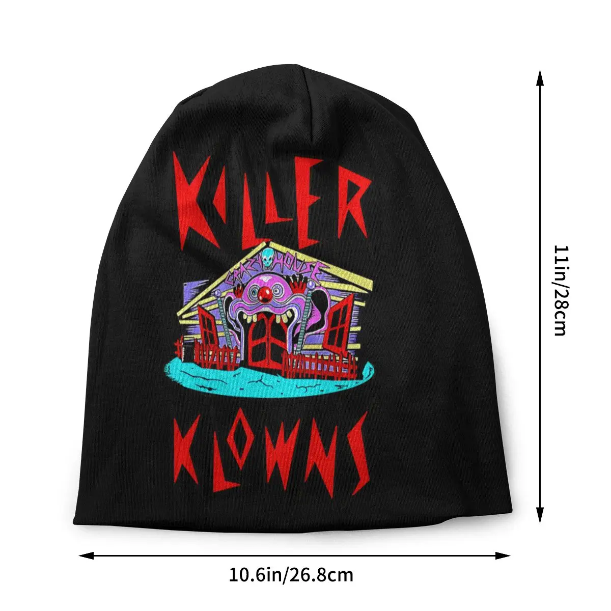 Crazy House Bonnet Homme Outdoor Killer Klowns from Outer Space Skullies Thin Beanies Caps Style Fabric Hats