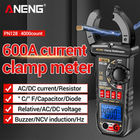 ANENG PN128 Clamp Meter Multimeter 4000 Counts Digital AC/DC Voltage Tester 600A Current Clamp NCV Resistance Capacitor Tester