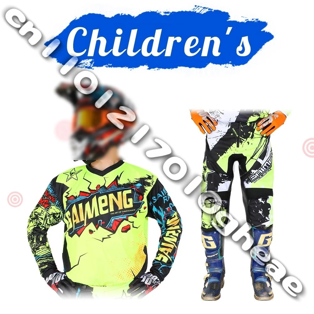 

Motocross Gear Set for Kids Dirt Bike Racing Suit Boy Girl Downhill Jersey Pant Kits Youth Children Motorcycle Off-road MX MTB