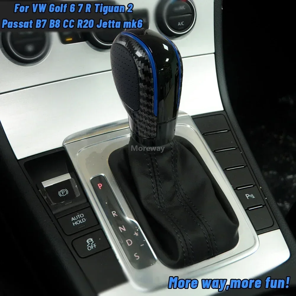 Carbon Fiber Painted Gear Shift Knob Lever Head For VW Golf 6 7 R Passat B7 B8 CC R20 Jetta MK6 GLI tiguan MK2 Accessories