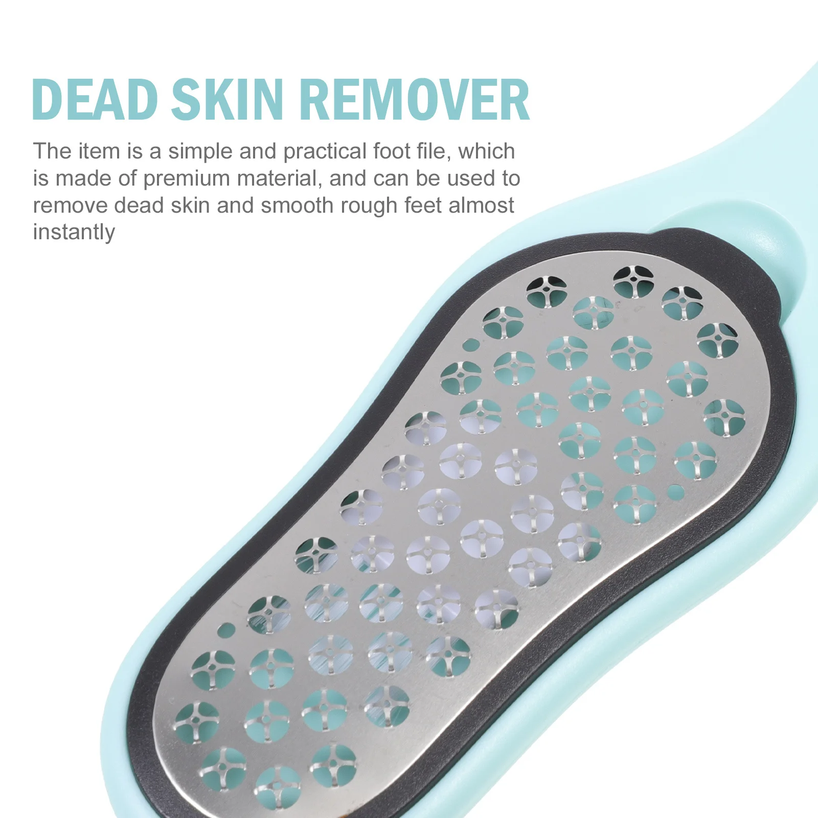 

прочная пилочка для ног, практичный инструмент для удаления мозолей на ногах, инструмент для педикюра, удаляет омертвевшую кожу, смягчает грубые ноги, светло-голубой