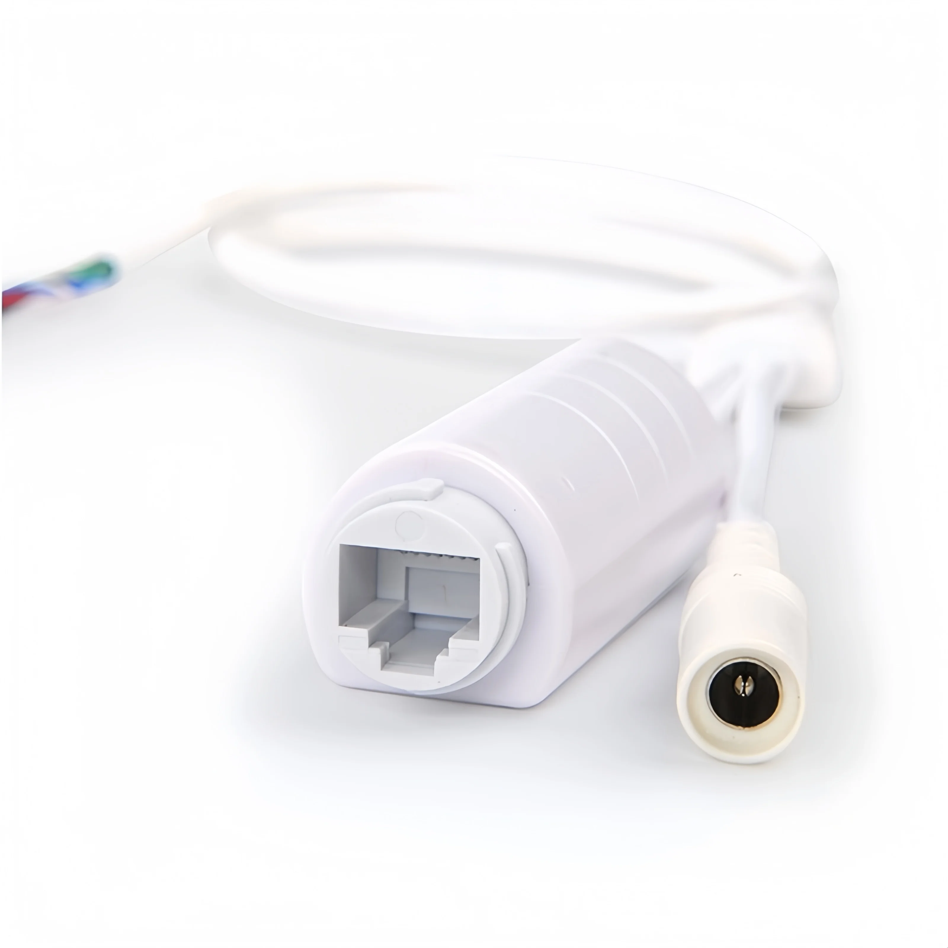 48V POE Waterproof Tail Cable 9-Core Network Splitter Cable for IP Camera with Waterproof Cap 700mm Oxygen Free Copper