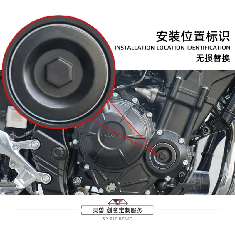 Spirit Beast Motorcycle Engine Screw Cover Hole Left Side Engine Magnetic Cover Crankcase Screw Cover for VOGE 500AC 500R 500DS