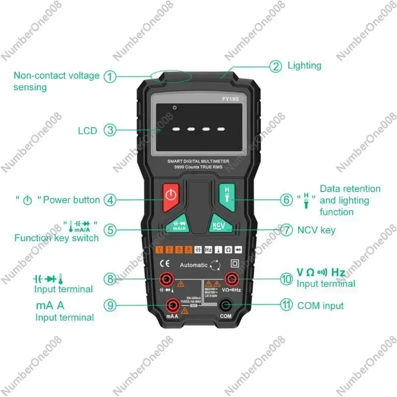 High Multimeter Digital Handheld Automatic for DC Current M