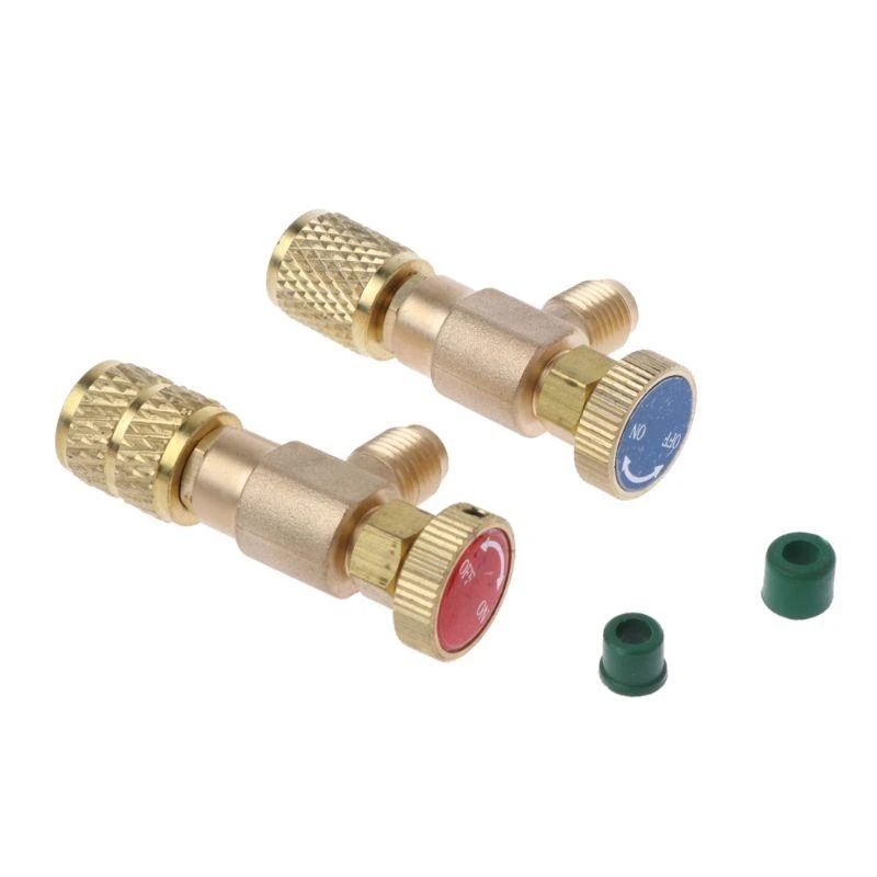 2 Pcs R410A R22 Refrigerant Charging Safety for Valve 1/4