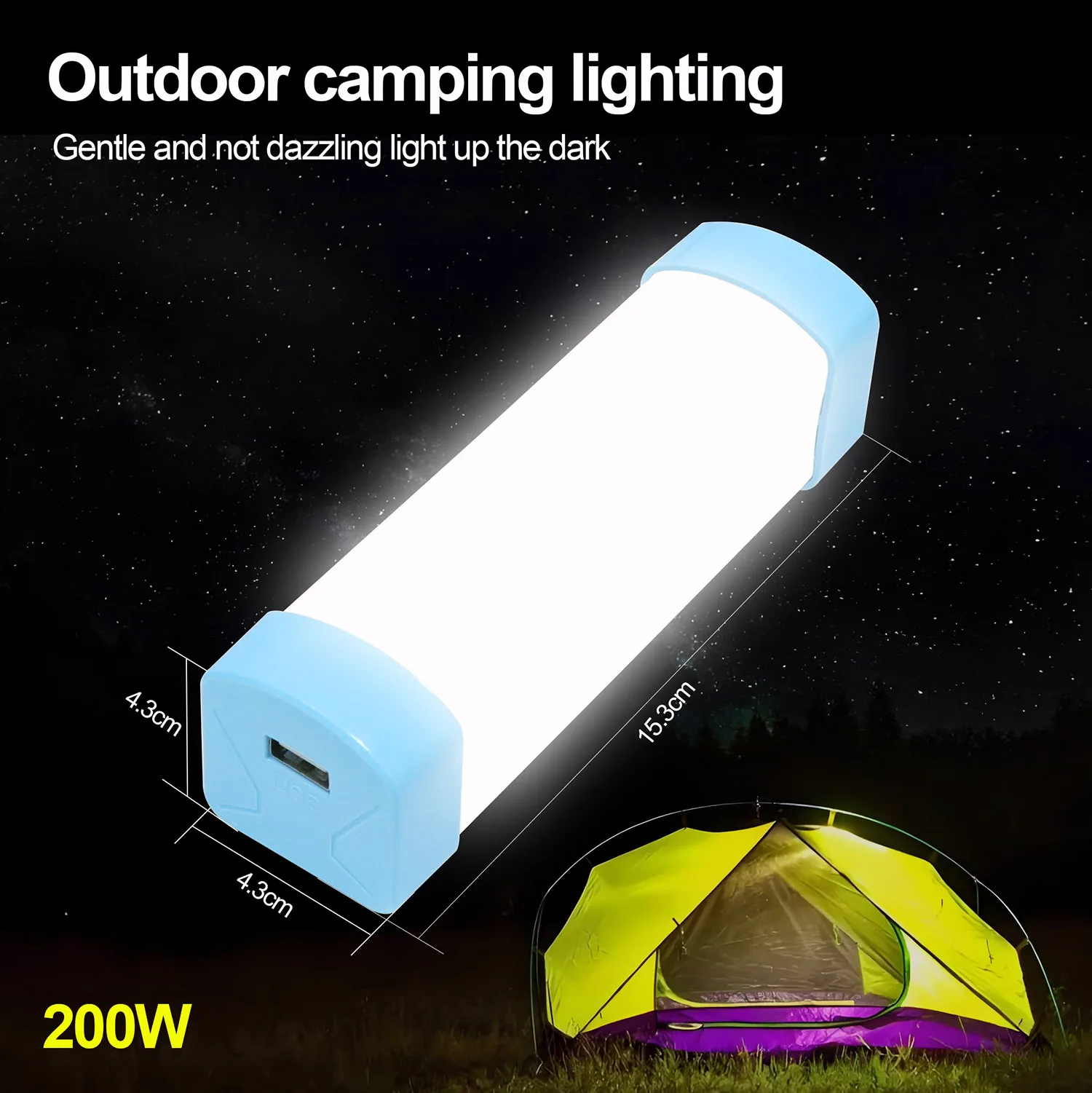 200w Camping lights, outdoor charging emergency lights, ultra long endurance camping tent lighting