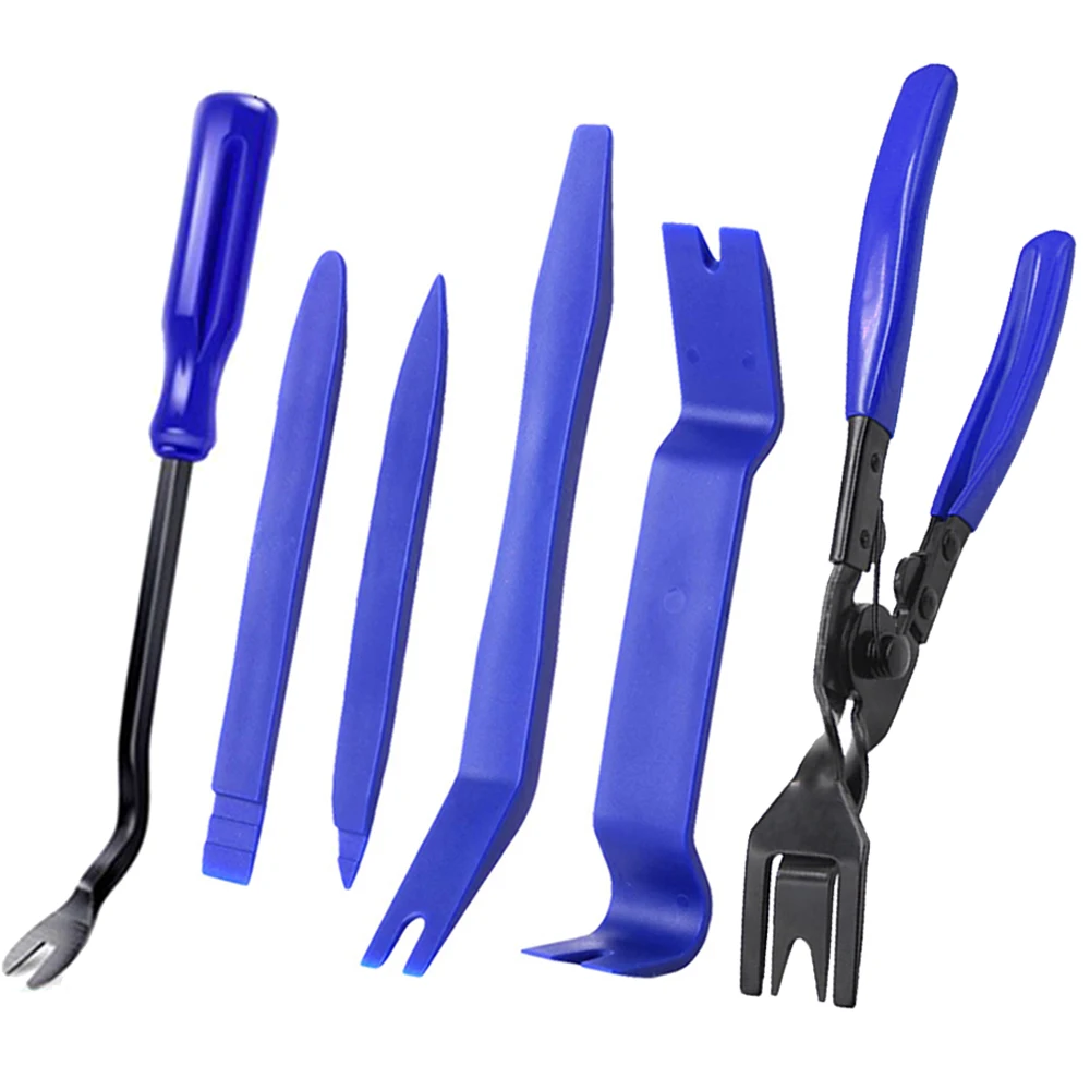 

6 шт., набор инструментов для автоматического демонтажа, пластиковый зажим для двери автомобиля, панель, отделка радиоприемника, установщик для удаления аудиосистемы, комплект для ремонта, ремонт