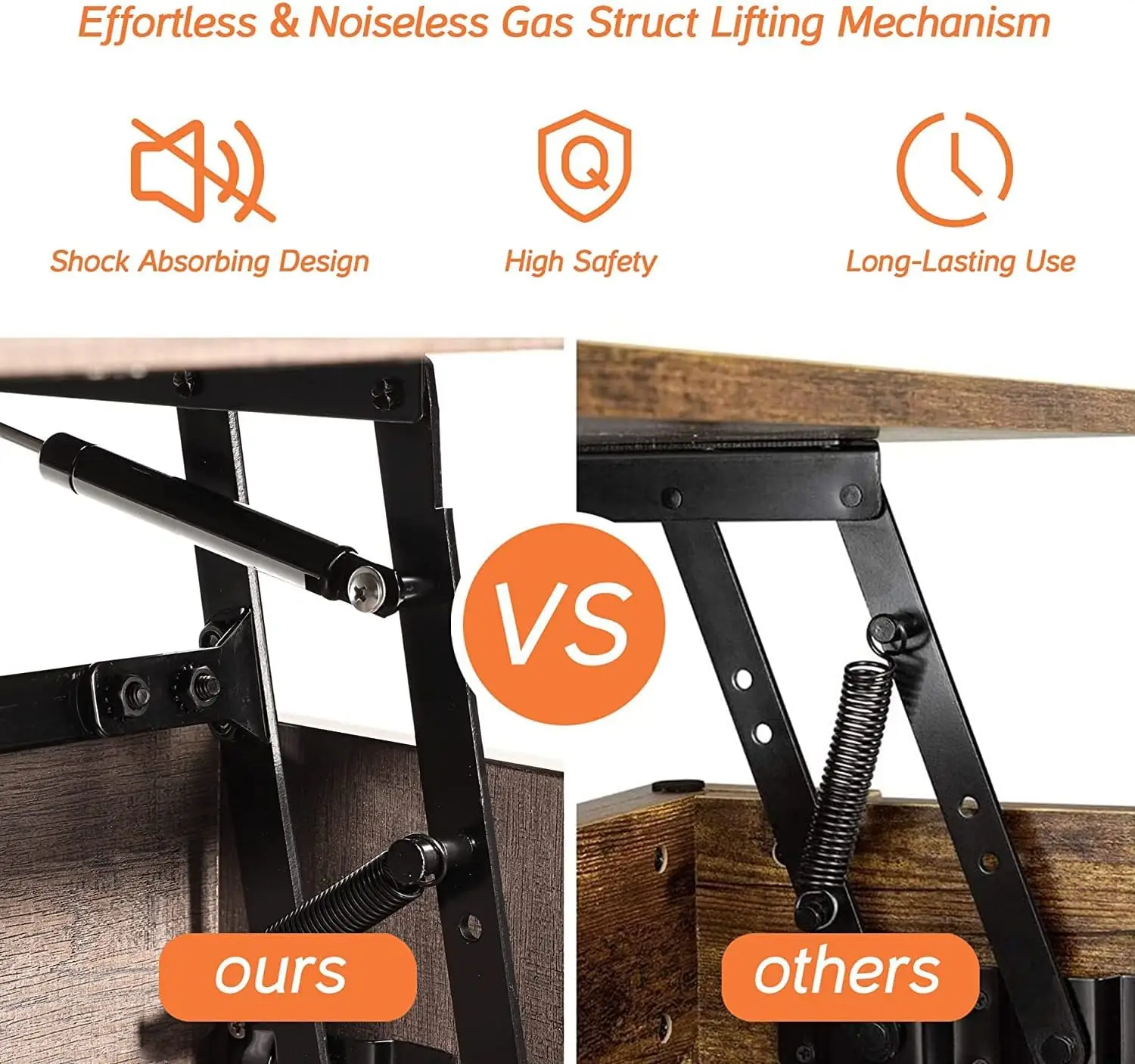 Conjunto de mesa de sala de estar moderno de meados do século, 2 peças, mesa de console de suporte de TV de 90 polegadas para TVs de até 95 polegadas, café com parte superior elevatória de 42 polegadas