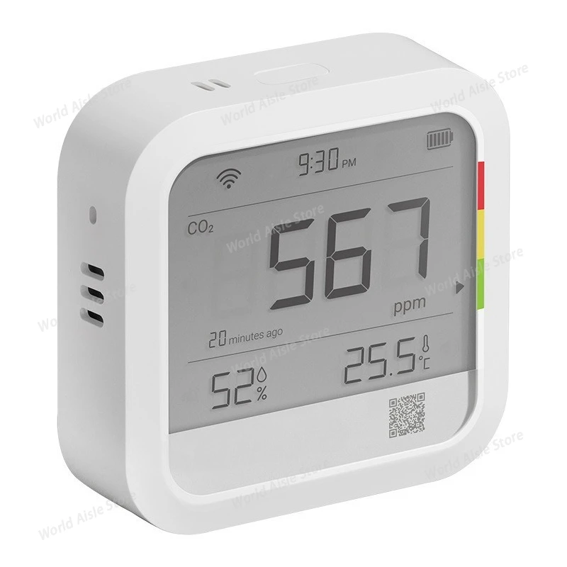 Carbon Dioxide and Temperature and Humidity Detector, High-precision Sensor, Remote Monitoring Alarm, Indoor Greenhouse
