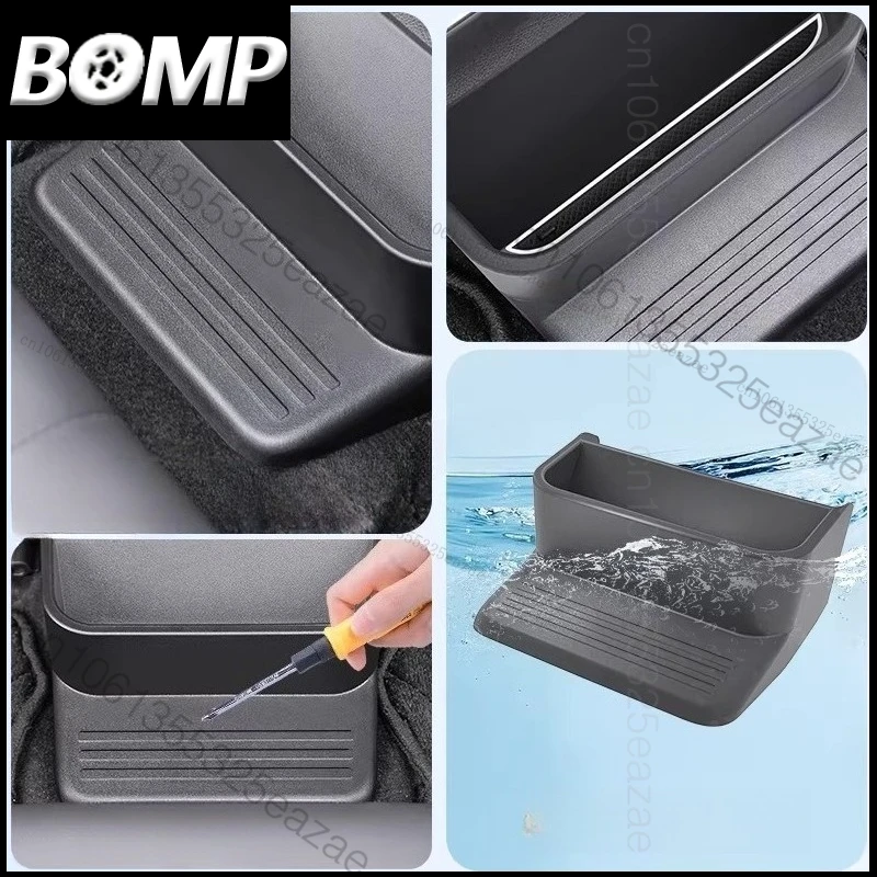 BOMP Car Rear Seat Bridge Storage Box Organizer ABS Rear Row Bridge Storage Box Fit For Lexus GX550 550H 2024 2025 Interior Acce
