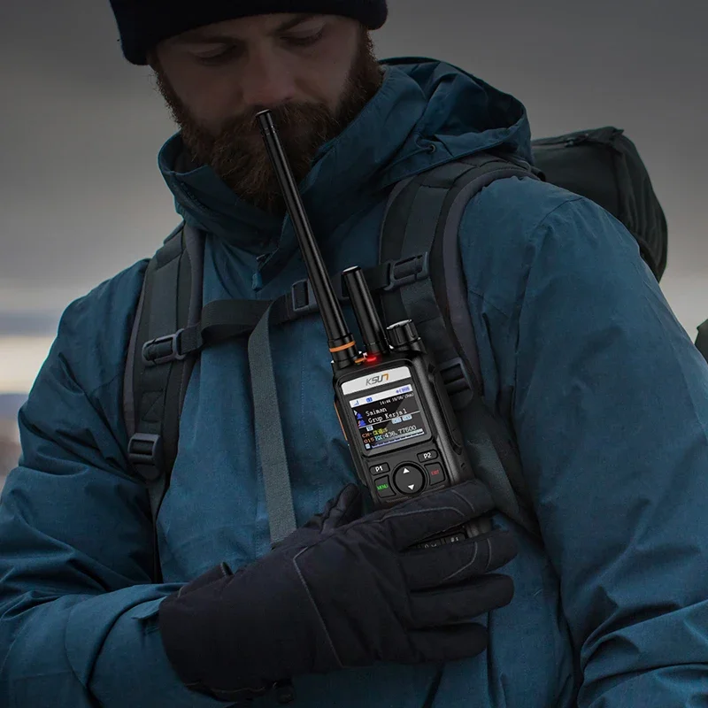 KSUN CT70 Gps Beidou Positioning Single Call Group Call 4g Poc Radio Network Analog Dual Mode Walkie Talkie Phone