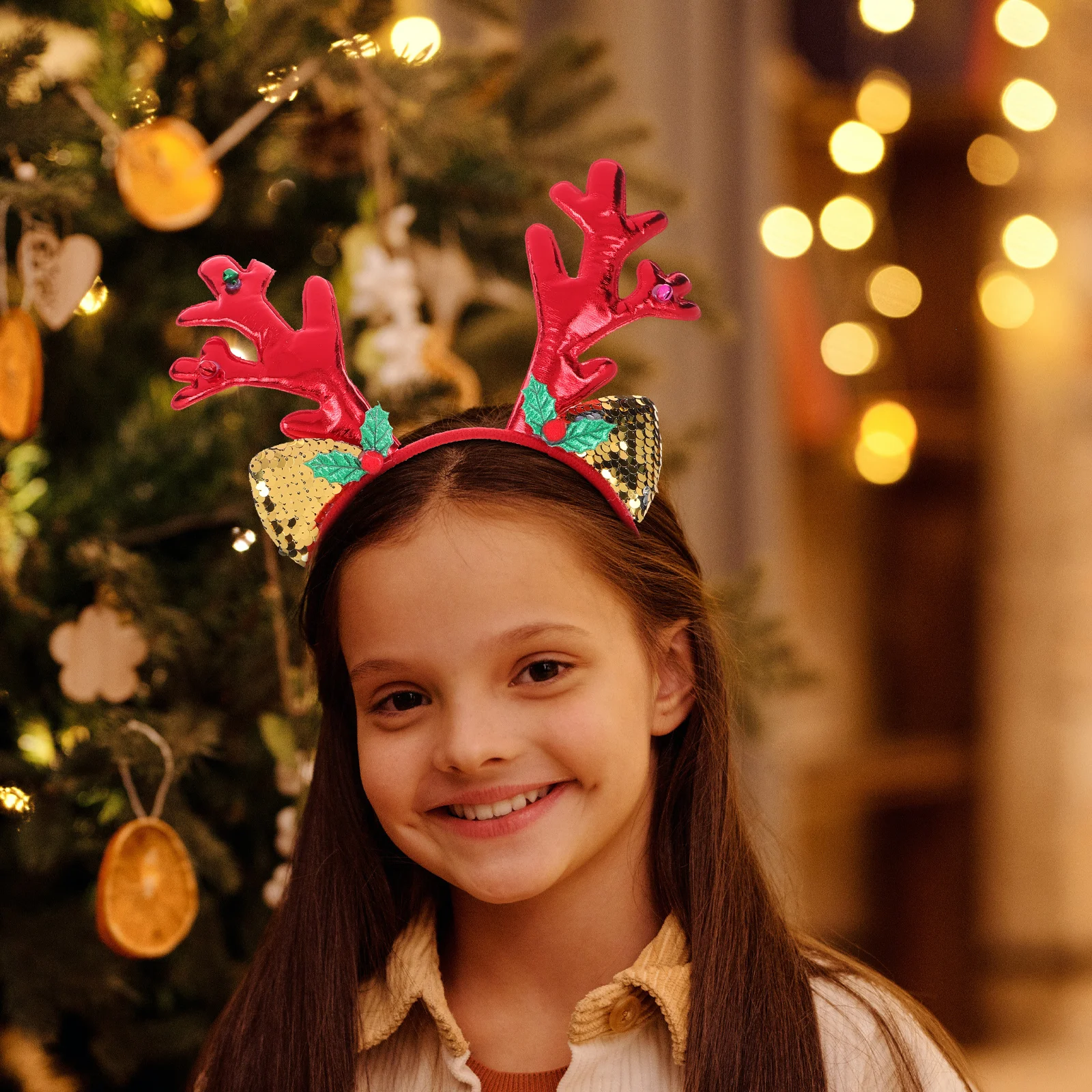 

2 Pcs Band Glow Headband Headbands Chirstmas Deer Ear Antlers Christmas Hairband