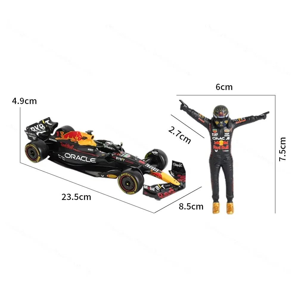 Bburago 1:24 F1 Oracle RB19 RedBull 1 Max Verstappen 11 Perez DriverรูปDie Castรถยนต์รุ่นของเล่นคอลเลกชันของขวัญ