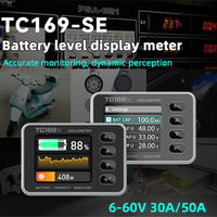 TC169-SE High Precision Coulomb Meter 6-60V 30A/50A Color Screen lithium Lead acid Battery Capacity Indicator for Electric Car